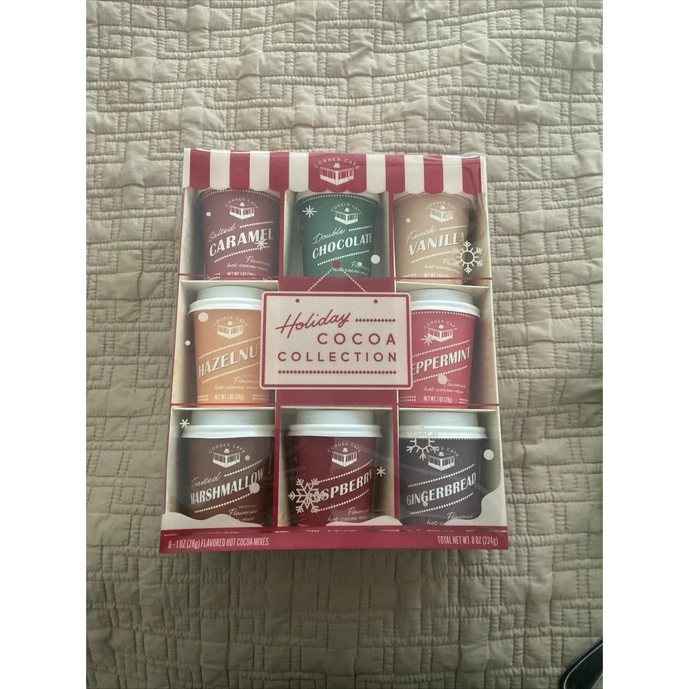 New Corner Cafe Holiday Cocoa Collection - Gourmet Hot Chocolate Mix Sweet Sugar